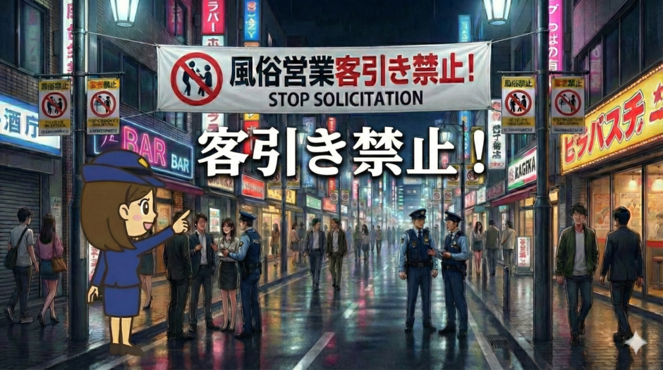 風俗営業の客引き違反