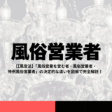 風俗営業を営む者、風俗営業者、特例風俗営業者の違い